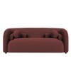 Zenol Boucle Fabric 2 Seater Sofa In Pink