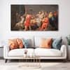 The Castle Decor Greek Art Wall Painting Wooden Framed Digital Painting 27x48 Inch (Style 4)