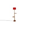 Hillary Red Cotton Shade Floor Lamp