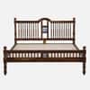 Nilaya Sheesham Wood Queen Size Non Storage Bed in Provincial Teak Finish