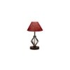 Stevie Maroon Jute Table lamp with Iron Base