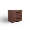 Bachman Leather Side Table in Brown Colour