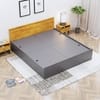 Hexa Engineered Wood Modern King Bed With Headboard With Storage In Slate Grey And Giant Wood