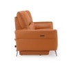 Orchard Three Seater Motorized Leather Recliner in Savana Tan Brown Colour
