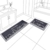 Luxe Home Combo Kitchen Runner Mat - Grey (116x36 & 58x36 cm PC-2)