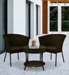 Lismore  Wicker Table And Chair Set In Brown Finish