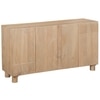 Amaze Solid Mango Wood Sideboard with 4 Door in White Wash Finish