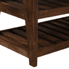 Halden Solid Wood Shoe Rack with Seating in Walnut Brown finish