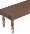 Cairo Sheesham Wood Accent 3+1+1 Seater Bench Set With 2 Stools In Taupe Brown Velvet
