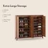 Webster 48 Pair Shoe Rack in Sheesham Finish