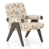 Chandigarh Lounge Chair in Mustard Mist Ikat Colour
