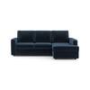Apollo Sofa (Colour : Cobalt, Cushion : Hard, Back Type : Regular, Seating Capacity : Right Aligned 2 Seater + Right Aligned Chaise)