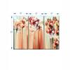 Truss Orange Coloured Pieces Floral Abstract Canvas Canvas Wall Prints Set of 3 Multicolor Matte