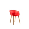 Kepler Brooks Modena Cafeteria Dining Chair in Red Colour