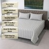 Dax Cream Geometric 350 TC Cotton Flat Super King Size Bedsheet with 2 Pillow Covers – Threads