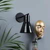 Art Deco Black Metal Wall Light