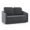 Kobi 2 Seater Fold Out Sofa Cum Bed in Charcoal Haze Colour with topper