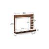Primax Grande Engineering Wood Wall Mount TV Entertainment Unit Set Top Box Stand/TV Cabinet with Shelves for Books & Décor Display Unit Bed Living Room Upto 50 Inches (Brown Maple & White)