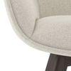 Zaida 6 Seater Dining Table With Set Of 6 Bren Swivel Dining Chairs (Colour- Ivory, Finish- Glass)