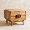 Tuskar Solid Wood Bedside Table in Brown Colour