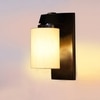 Devansh Solid Wood Electric Wall Light in Brown Colour with off-white Shade Count of 1 Light