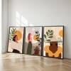 The Castle Decor Boho Abstract Botanical Wall Art Set of 3 Design 7 11x17 Inch
