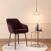 Rochelle Lounge Chair in Deep Plum Velvet Colour