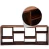 Anaya Solid Sheesham Wood Open Shelves Tv Stand In Provincial Teak Finish