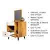 Hexa Red Engineered Wood Dressing Table in Frosty White and Giant Wood Colour