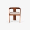 Attica Solid Wood Dining Chair with Arm in Beige Colour