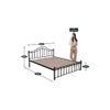Morris Metal Queen Size Non Storage Bed In Black Finish