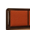 Lotus Solid Wood King  Size Upholstered Bed With Drawer Storage (Provincial Teak Finish)
