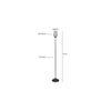 Jon Black Glass Shade Floor Lamp