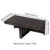 Irish Sheesham Wood Coffee Table With 2 Stools Set In Mahogany Finish & Turquoise Sea Velvet Fabric Cushions