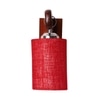 Devansh Solid Wood Electric Wall Light in Brown Colour with Maroon Shade Count of 1 Light