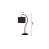 Brown Jute Curvy table lamp with Iron Base (SP17)
