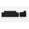 Cacef 3 Seater Pull Out Sofa cum Bed  in Black Colour