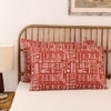 Gamathi Set Of 2 Pillow Covers with Rust colour