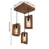 Gyro Brown Solid Wood Cluster Hanging Light
