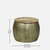 Royal Metal Coffee Table with 4 Stools in Gold Finish Set of 5
