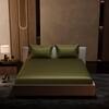 Stoa Paris 300TC UltrSatin King Bedsheet Set Satin King Olive Oasis