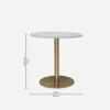 Metalsmith Ally Round Side Table – Metal & Marble, Gold Finish