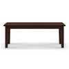 Diner 6 Seater Dining Table With Diner Upholstered Chairs and Bench (Finish : Dark Walnut, Chair Colour : Grey)