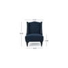 Denny Fabric Accent Chair in Blue Colour