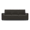 Apollo Compact High Back 3 Seater Fabric Sofa in Smoke Colour