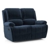 Lebowski Fabric Two Seater Manual Recliner in Cobalt Fabric Colour