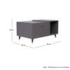 Hexa Engineered Wood Center Table With Storage And Open Rack In Slate Grey