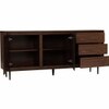 Scandinavian Hutto Large Sideboard Walnut Finish