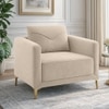 Arab Velvet 1 Seater Sofa Cream Color