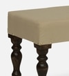 Aarna Sheesham Wood Upholstered Bench In Walnut Finish